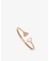 BVLGARI - Diva's Dream 18Ct Rose- Mother-Of-Pearl And 0.16Ct Brilliant-Cut Diamond Bracelet - Lyst