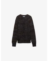Prada - Oversized-Fit Ribbed-Knit Wool And Cashmere-Blend Cardigan - Lyst