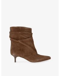 Steve Madden - Flux Suede Heeled Ankle Boots - Lyst