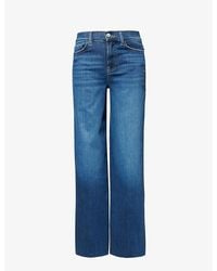 FRAME - Le Slim High-rise Wide-leg Regular-fit Stretch-denim Jeans - Lyst