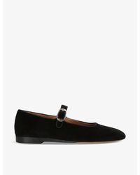 Le Monde Beryl - Round-toe Suede Mary Jane Courts - Lyst