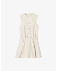 Claudie Pierlot - Flared Light Denim Mini Dress - Lyst