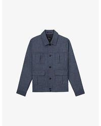 Reiss - Lagos Patch-Pocket Stretch-Woven Jacket - Lyst
