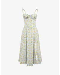 House Of Cb - Carmen Sleeveless Cotton-Blend Midi Dress - Lyst