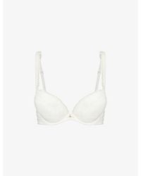 Aubade - Kiss Of Love Lace-embellished Woven Plunge Bra - Lyst