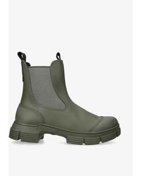 Ganni - City Recycled Rubber-blend Chelsea Boots - Lyst