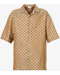 Gucci - Archivio Patch-pocket Relaxed-fit Linen-blend Shirt - Lyst