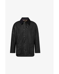 Barbour - Ashby Corduroy-Trimmed Waxed Cotton Jacket - Lyst