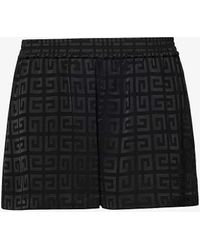 Givenchy - Monogram-jacquard High-rise Woven-blend Shorts - Lyst