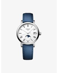 Longines - L4.330.4.11.2 Elegant Collection Moonphase Stainless-Steel Quartz Watch - Lyst
