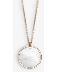 Astley Clarke - Stilla 18ct Yellow Gold-plated Vermeil Sterling-silver And Mother Of Pearl Locket-pendant Necklace - Lyst