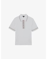 Reiss - Rothwell Short-Sleeved Knitted Polo Shirt - Lyst