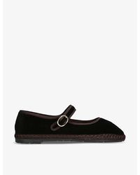 Flabelus - Sethe Single-Strap Cotton Mary Jane Flats - Lyst