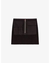 DIESEL - M-Meryn-Short Flap-Pocket Cotton Mini Skirt - Lyst