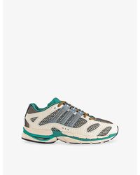 adidas - Adistar Mesh And Faux-Leather Trainers - Lyst