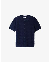 Sandro - Terry Short-Sleeve Knitted Cardigan - Lyst