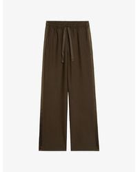 Zadig & Voltaire - Poma Satin-Stripe Straight-Leg Low-Rise Stretch-Woven Trousers - Lyst