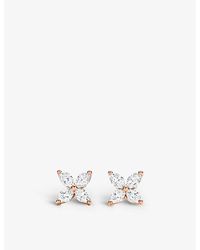 Tiffany & Co. - Tiffany Victoria® 18ct Rose-gold And 0.64ct Diamond Stud Earrings - Lyst