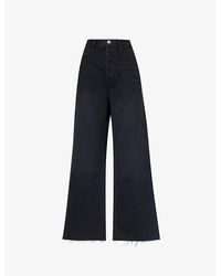 FRAME - Le Low Relaxed-fit Wide-leg Mid-rise Jeans - Lyst