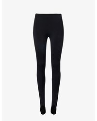 Alaïa - Slim-fit High-rise Stretch-woven leggings - Lyst