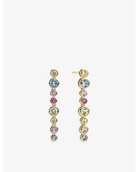 Sif Jakobs - Sardinien Lungo Piccolo 18Ct-Plated Sterling And Cubic Zirconia Drop Earrings - Lyst