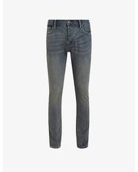 AllSaints - Rex Faded Slim-fit Stretch-denim Jeans - Lyst