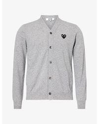 COMME DES GARÇONS PLAY - Heart Motif-Logo Wool Cardigan - Lyst