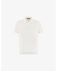 BOGGI - Short-Sleeve Cotton Crêpe Knit Polo Shirt - Lyst
