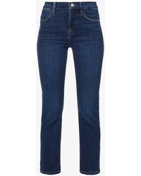 FRAME - Le High Straight Slip-pocket High-rise Straight-leg Stretch-denim Jeans - Lyst