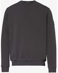Sandbanks - Brand-patch Crewneck Stretch-organic-cotton Sweatshirt Xx - Lyst