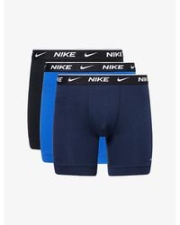 Nike - Dri Fit Essential Pack Of Three Stretch-Cotton Boxer Briefs - Lyst
