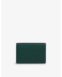 Smythson - Panama Logo-embossed Folded Leather Card Case - Lyst