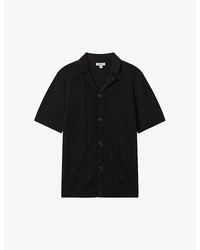 Reiss - Fortune Cable-knit Cotton Shirt - Lyst