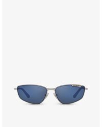 Balenciaga - Bb0277s Irregular-frame Metal Sunglasses - Lyst