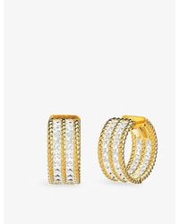 Apm Monaco - Cordage Alloy And Cubic Zirconia Double Hoop Earrings - Lyst