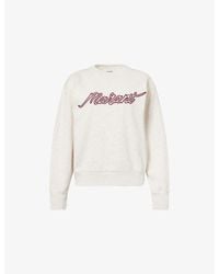Isabel Marant - Rise Embroidered-Logo Cotton-Blend Sweatshirt - Lyst