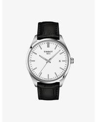 Tissot - Pr 100 Stainless-Steel And Leather Quartz Watch 40Mm - Lyst