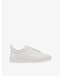 Reiss - Henry Elasticated Leather Trainers - Lyst