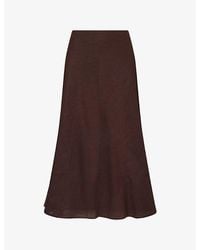 ME+EM - Crease-Less Panelled Linen-Blend Maxi-Skirt - Lyst