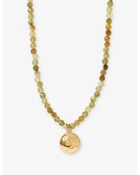 Astley Clarke - Tiny Star 18Ct- Plated Sterling- And Garnet Locket Necklace - Lyst