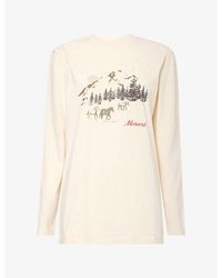 Isabel Marant - Martine Brand-Print Cotton T-Shirt - Lyst