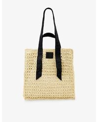 AllSaints - Lullah Raffia Tote Bag - Lyst