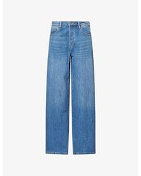 GOOD AMERICAN - High-Rise Wide-Leg Denim Jeans - Lyst