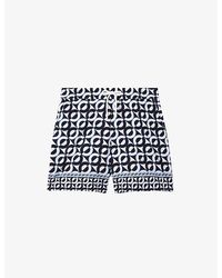 Reiss - Fitzroy Graphic-print Stretch Recycled-polyester Swim Shorts - Lyst