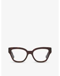 Gucci - gg1424o Round-frame Acetate Glasses - Lyst