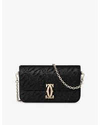 Cartier - C De Mini Model Leather Chain Shoulder Bag - Lyst