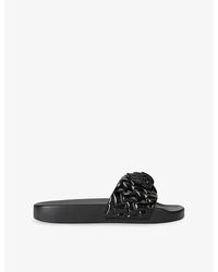 Kurt Geiger - Meena Eagle Faux-Leather Sliders - Lyst