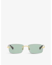 Gucci - Gc001968 GG1221S Rectangle-frame Polyamide Sunglasses - Lyst