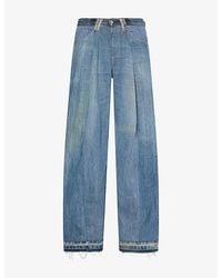Kartik Research - Upcycled Wide-Leg Denim Jeans - Lyst