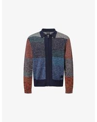 Paul Smith - Zip-Up Knitted Cotton And Wool-Blend Jacket - Lyst